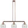 Innovations Lighting Bell Island 41" 3-Light Copper Linear Chandelier