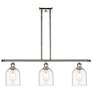 Innovations Lighting Bella 36" Nickel and Glass 3-Light Linear Pendant
