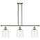 Innovations Lighting Bella 36" Nickel and Glass 3-Light Linear Pendant