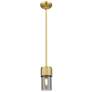Innovations Lighting Bolivar 4" Brass and Smoke Glass Mini Pendant