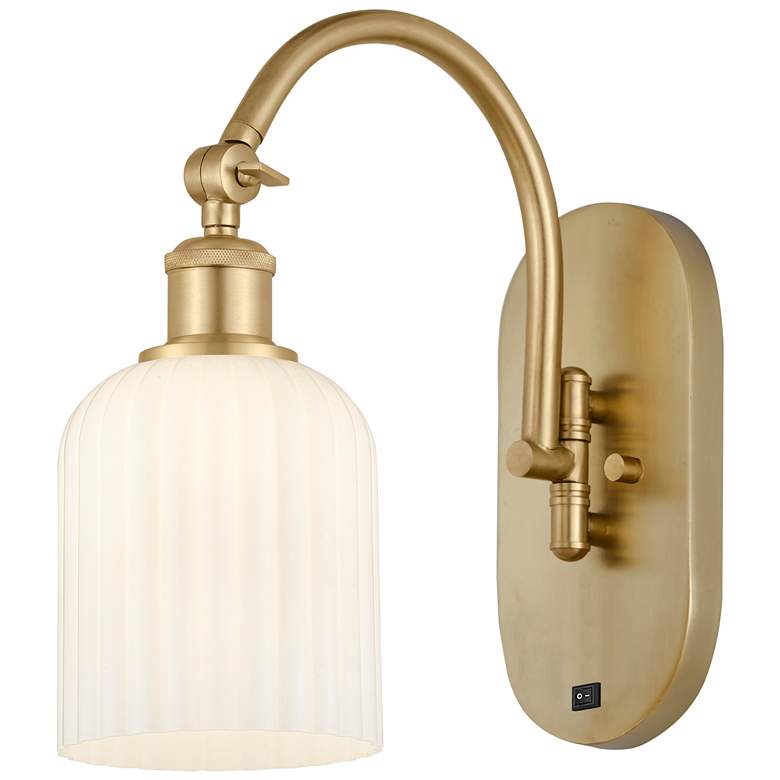 Image 1 Innovations Lighting Bridal Veil 12 1/2" High Gold Swivel Arm Sconce