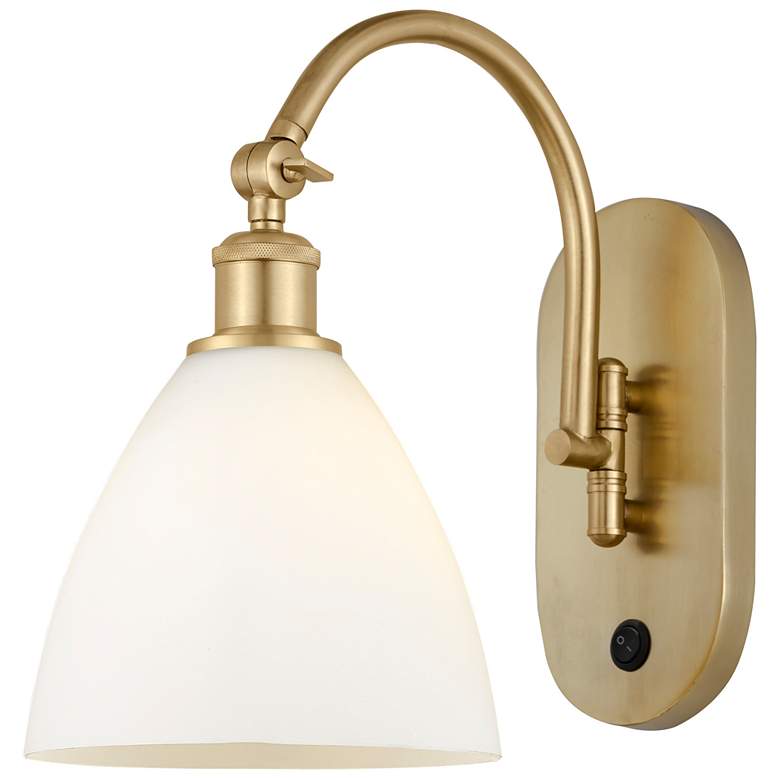 Image 1 Innovations Lighting Bristol 13.3 inch High Satin Gold Finish Wall Light