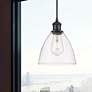 2_Innovations Lighting Bristol 7 1/2" Black and Clear Glass Mini Pendant more views