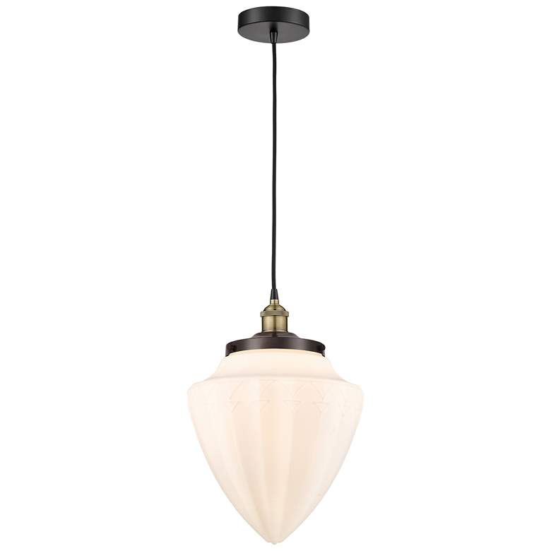 Image 1 Innovations Lighting Bullet 12" Deco Matte White Glass Mini Pendant