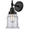 Innovations Lighting Caden Canton 12 1/2" Black and Clear Glass Sconce
