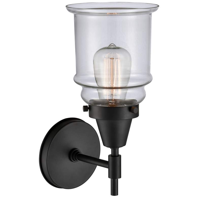 Image 2 Innovations Lighting Caden Canton 12 1/2" Black and Clear Glass Sconce more views