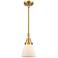 Innovations Lighting Caden Cone 6" Satin Gold White Glass Mini Pendant