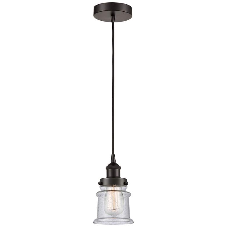 Image 2 Innovations Lighting Canton 5 1/4" Bronze and Seedy Glass Mini Pendant