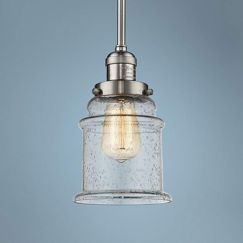 Image 1 Innovations Lighting Canton 6 1/2" Brushed Nickel Mini Pendant