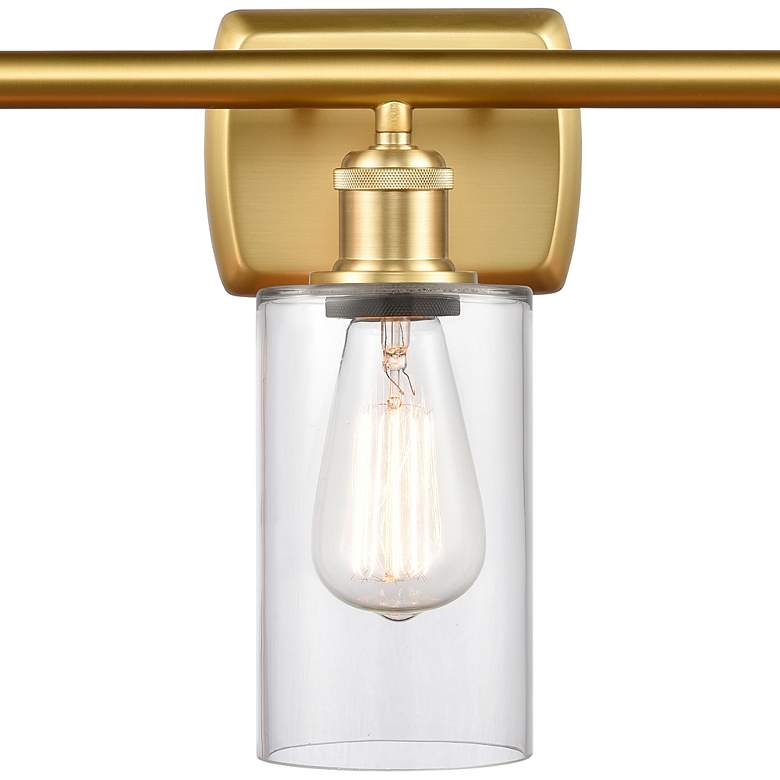 Image 2 Innovations Lighting Clymer 26" Clear Glass and Satin Gold Bath Light more views