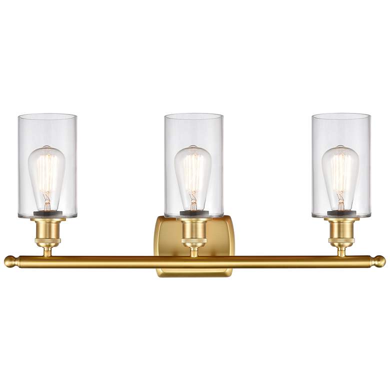 Image 3 Innovations Lighting Clymer 26" Clear Glass and Satin Gold Bath Light more views