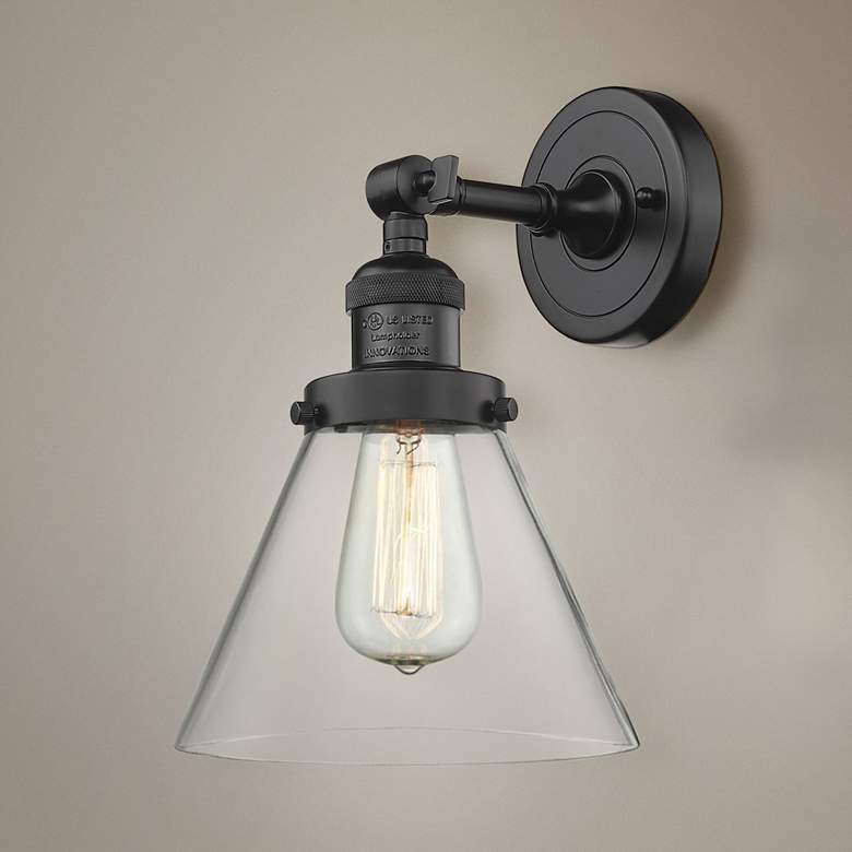Image 1 Innovations Lighting Cone 10" High Oil-Rubbed Bronze Wall Sconce