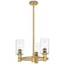 Innovations Lighting Crown Point 18" 3-Light Brushed Brass Pendant