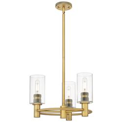 Innovations Lighting Crown Point 18" 3-Light Brushed Brass Pendant