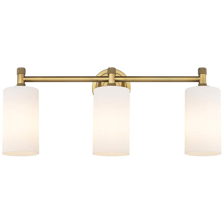 Image 1 Innovations Lighting Crown Point 24" Brass and White Glass Bath Light