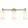 Innovations Lighting Crown Point 24" Brass and White Glass Bath Light