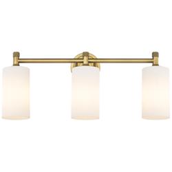 Innovations Lighting Crown Point 24" Brass and White Glass Bath Light