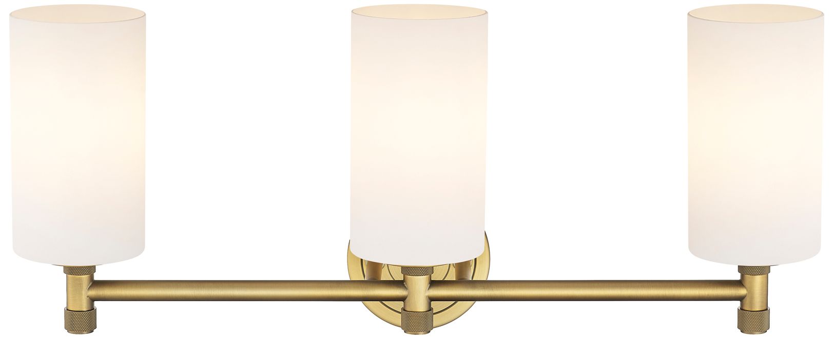 Image 2 Innovations Lighting Crown Point 24" Brass and White Glass Bath Light more views