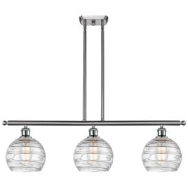 Innovations Lighting Deco Swirl 36" Wide Nickel 3-Light Island Pendant Innovations Lighting Deco Swirl 36" Wide Nickel 3-Light Island Pendant