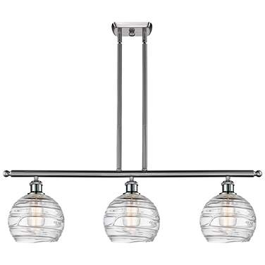 Innovations Lighting Deco Swirl 36" Wide Nickel 3-Light Island Pendant