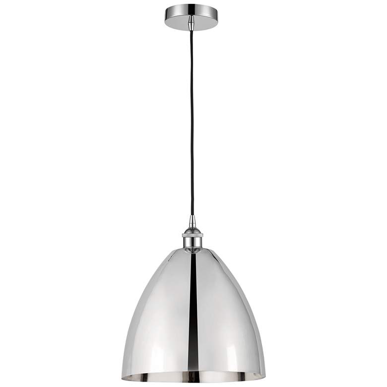 Image 1 Innovations Lighting Edison 12" Chrome Finish Modern Dome Mini Pendant