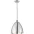 Innovations Lighting Edison 12" Chrome Finish Modern Dome Mini Pendant