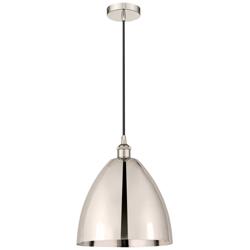 Innovations Lighting Edison 12" Polished Nickel Dome Mini Pendant