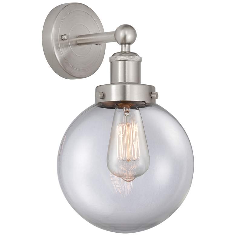 Image 1 Innovations Lighting Edison Beacon 10" Clear Glass Wall Sconce Light