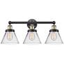1_Innovations Lighting Edison Cone 25 3/4" Black and Brass Bath Light