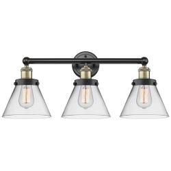 Innovations Lighting Edison Cone 25 3/4" Black and Brass Bath Light
