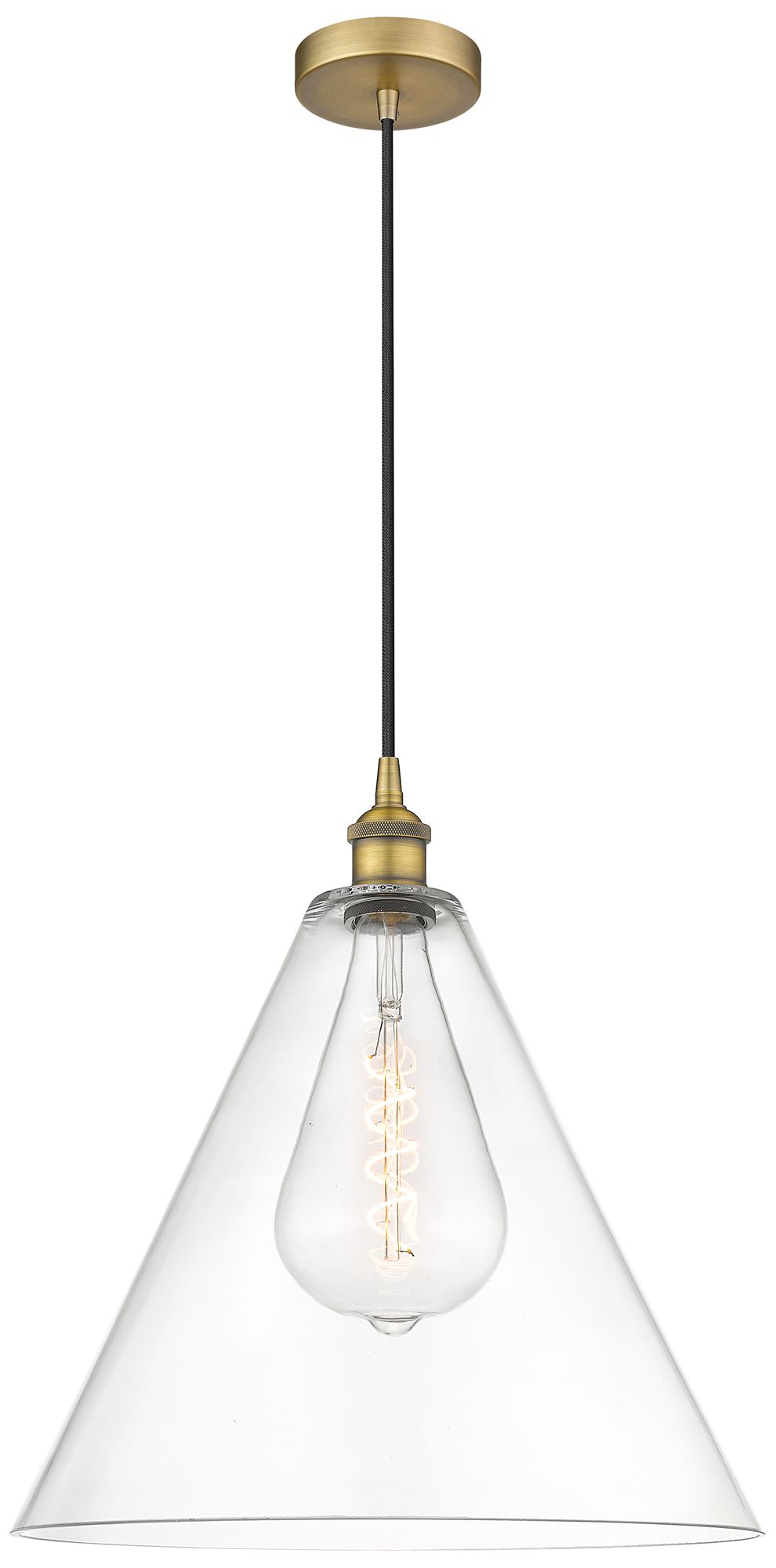 Innovations Lighting Edison Cone Brass - Antique Brass Collection
