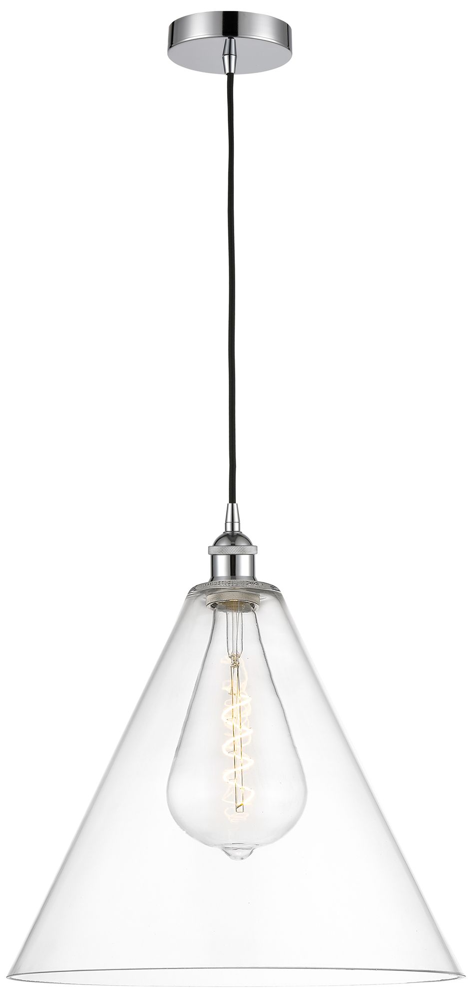 Innovations Lighting Edison Cone Chrome Collection