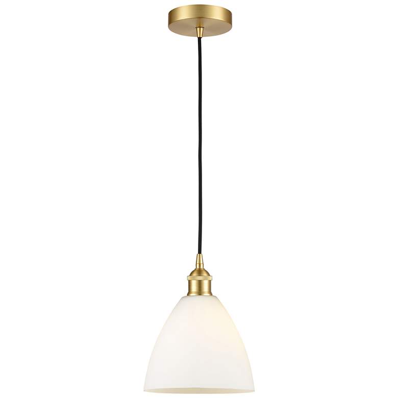 Image 1 Innovations Lighting Edison Dome 7 1/2" Wide Matte White Mini Pendant