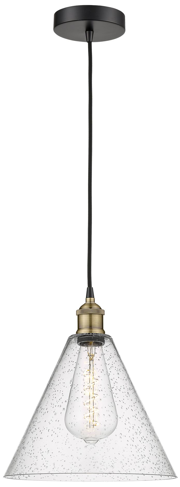 Innovations Lighting Edison Glass Cone Black Collection