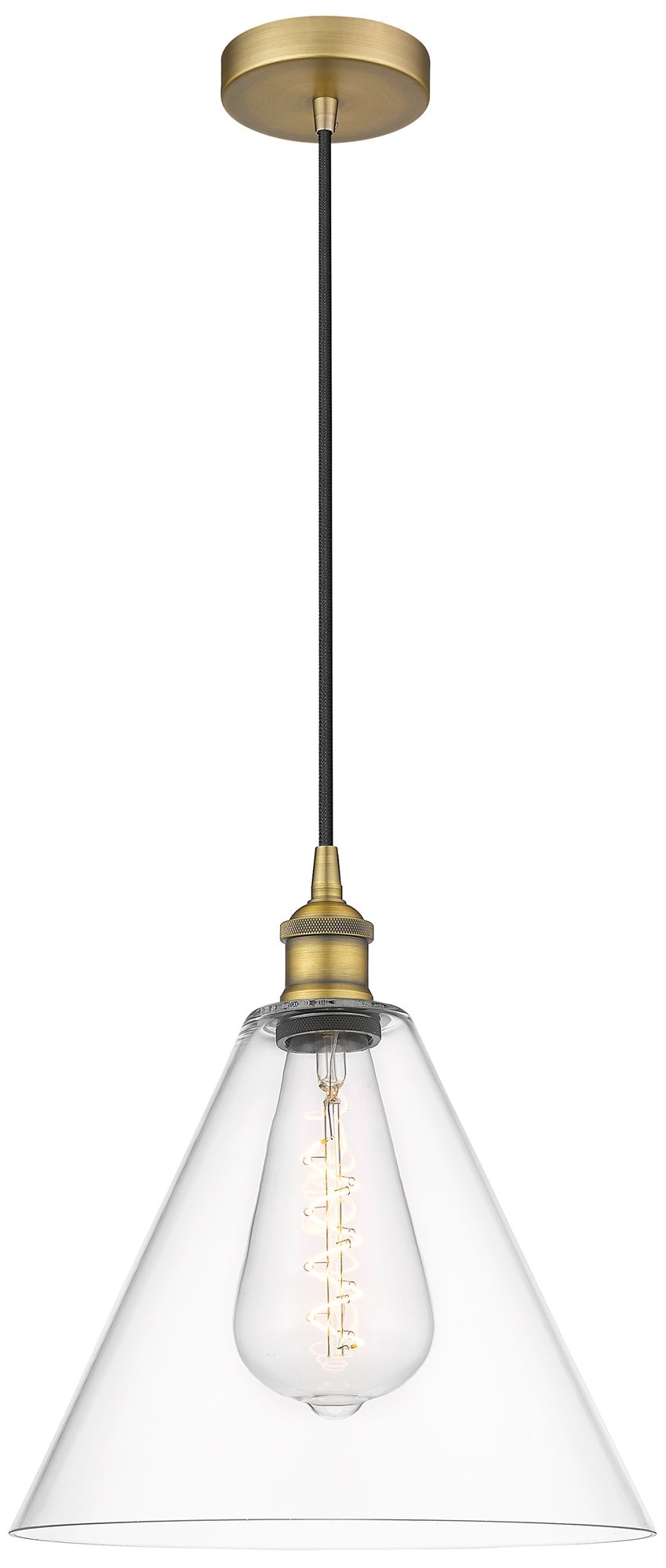Innovations Lighting Edison Glass Cone Brass - Antique Brass Collection