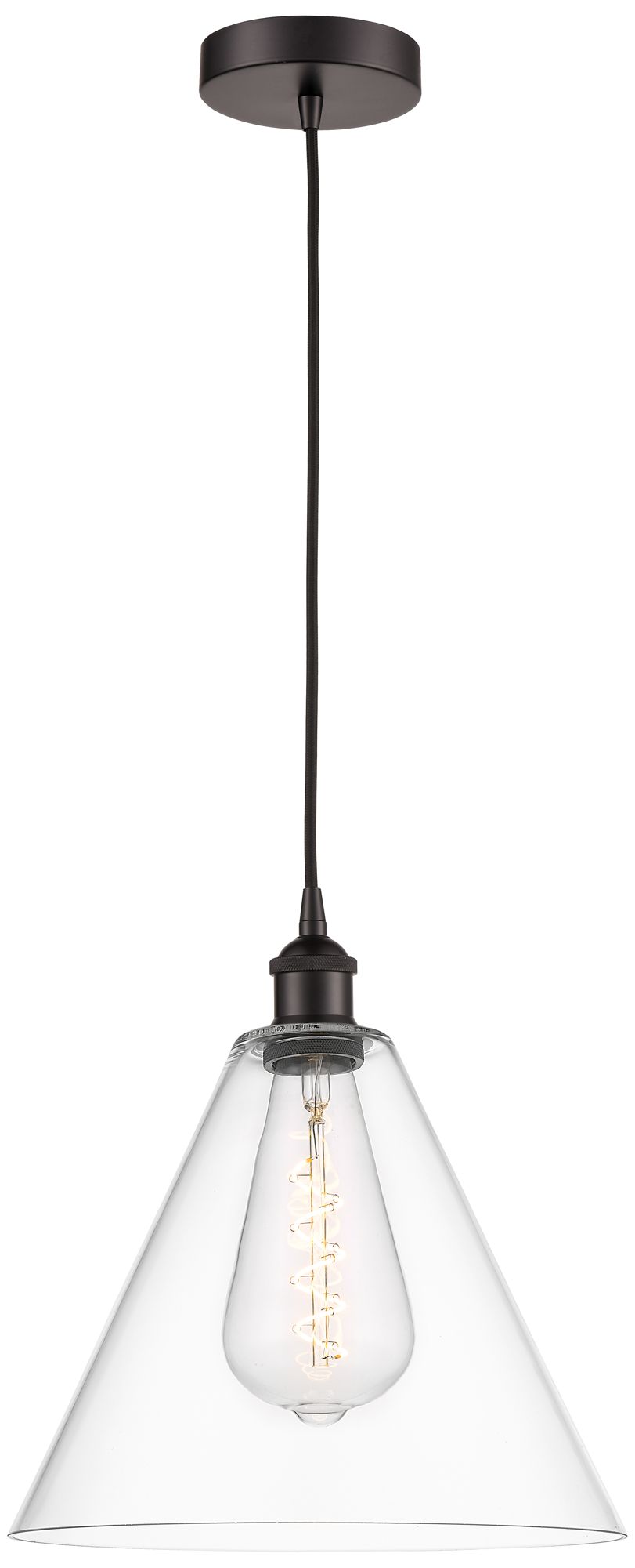 Innovations Lighting Edison Glass Cone Bronze Collection