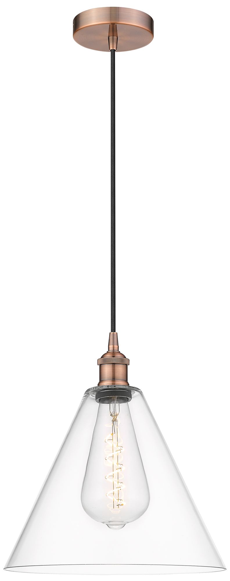 Innovations Lighting Edison Glass Cone Copper Collection