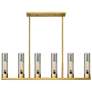 Innovations Lighting Empire 44 1/4" Brass Smoked Glass Linear Pendant