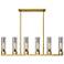 Innovations Lighting Empire 44 1/4" Brass Smoked Glass Linear Pendant