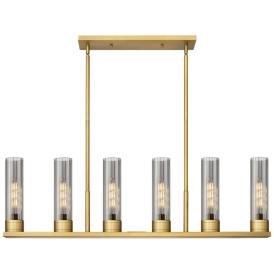 Innovations Lighting Empire 44 1/4" Brass Smoked Glass Linear Pendant Innovations Lighting Empire 44 1/4" Brass Smoked Glass Linear Pendant