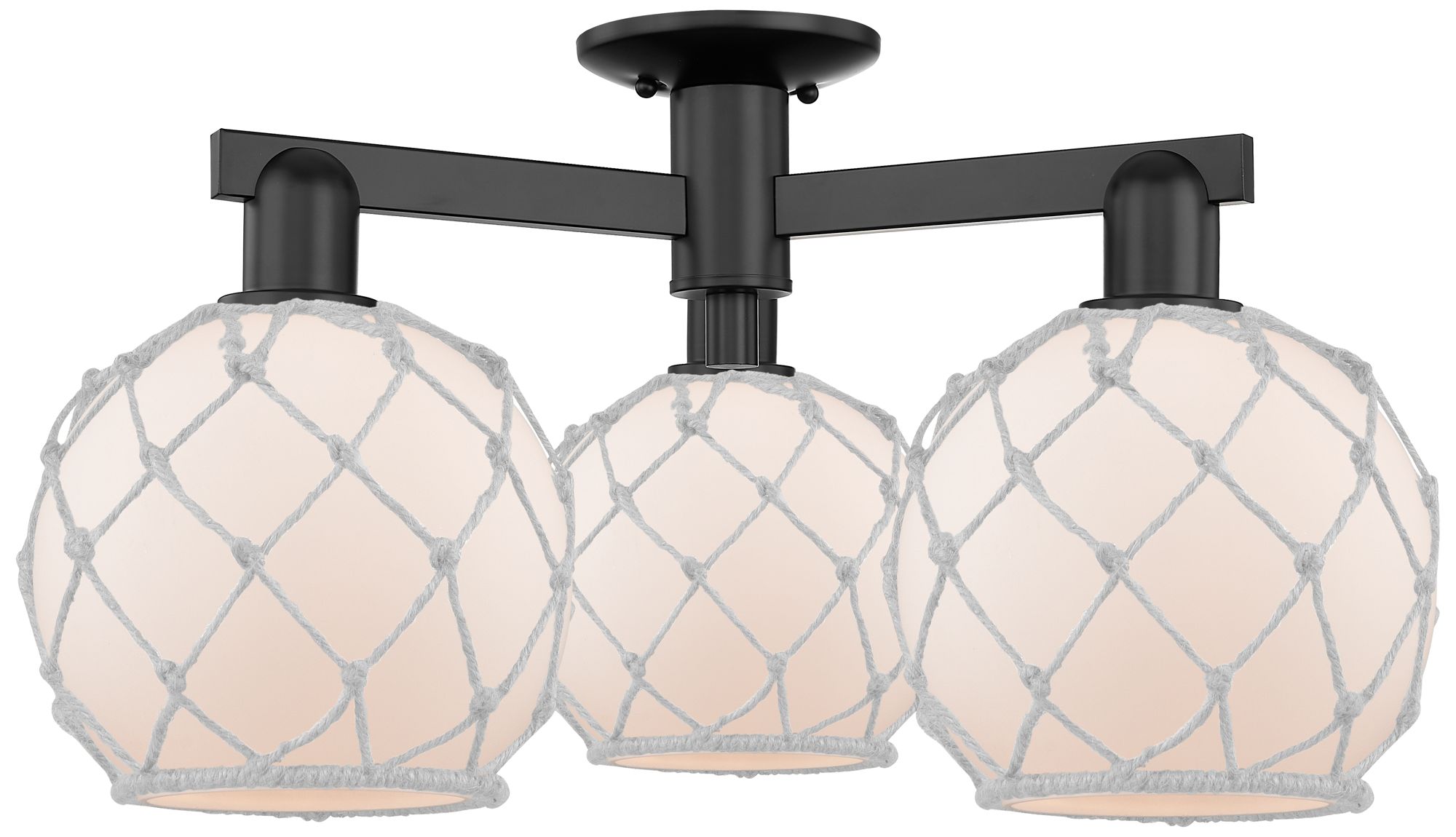 Innovations Lighting Farmhouse Rope Black Collection