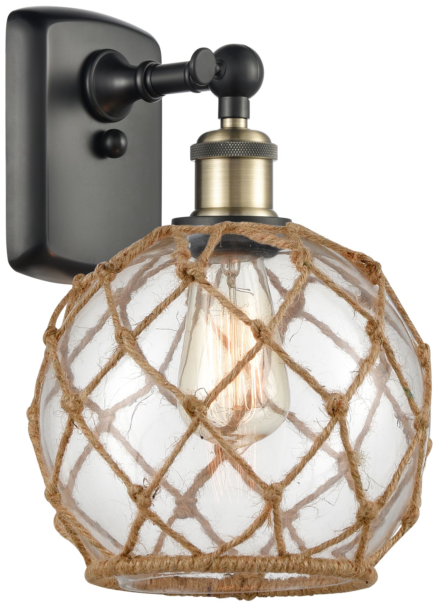 Innovations Lighting Farmhouse Rope Black Collection
