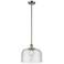 Innovations Lighting Franklin 12" Nickel and Seeded Glass Mini Pendant