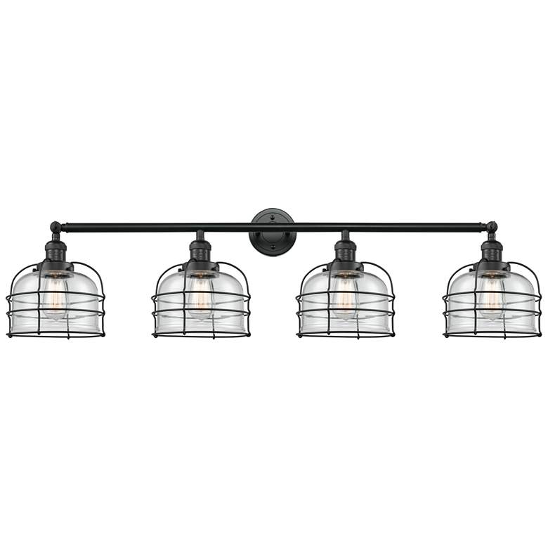 Image 1 Innovations Lighting Franklin Bell 44" Wide Matte Black Bath Light