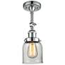 1_Innovations Lighting Franklin Bell 5" Chrome Clear Glass Ceiling Light