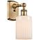 Innovations Lighting Hadley 9" LED White Glass and Brass Wall Light