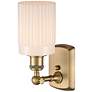 3_Innovations Lighting Hadley 9" LED White Glass and Brass Wall Light more views