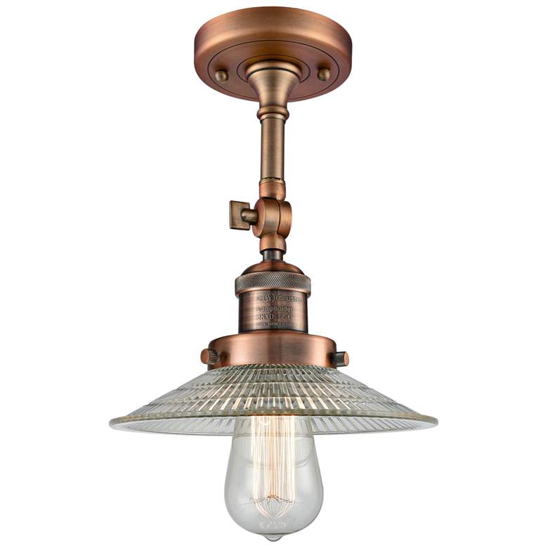 Image 2 Innovations Lighting Halophane 8 1/2" Antique Copper Adjustable Light