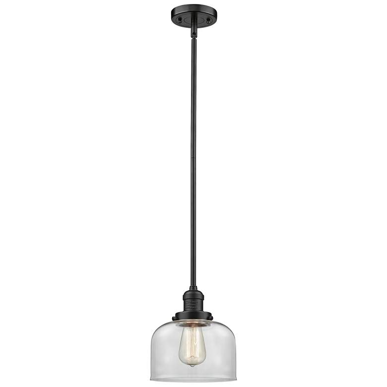 Image 2 Innovations Lighting Large Bell 8" Wide Oil-Rubbed Bronze Mini Pendant