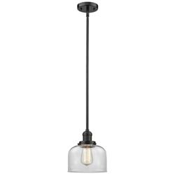 Innovations Lighting Large Bell 8" Wide Oil-Rubbed Bronze Mini Pendant